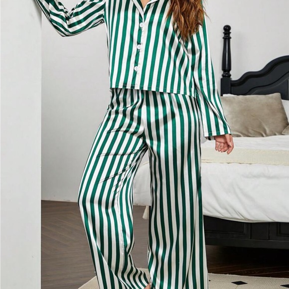 Stripe Set Satin Pajamas - Picture 5 of 8